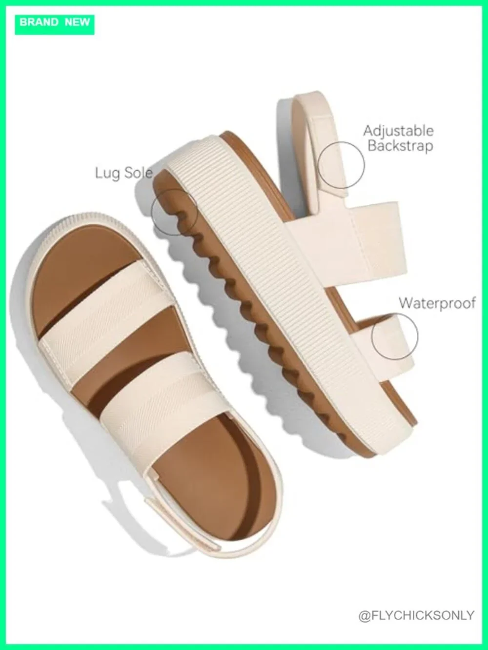 Women's Chunky Platform Wedge Sandals Waterproof Comfort Beach Shoes with